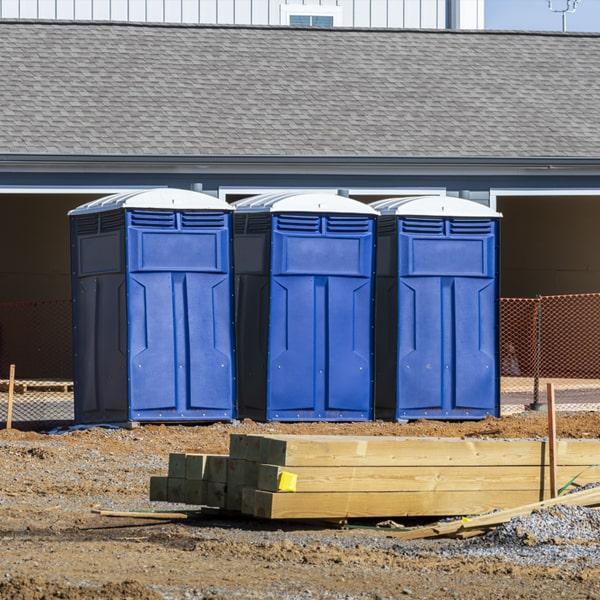Heavy-duty construction site porta potty in El Toro, California